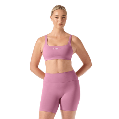 NOBULL Soft Pink NOBULL Matte Square Neck Sports Bra