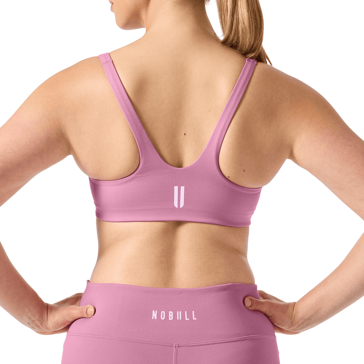 NOBULL Soft Pink NOBULL Matte Square Neck Sports Bra