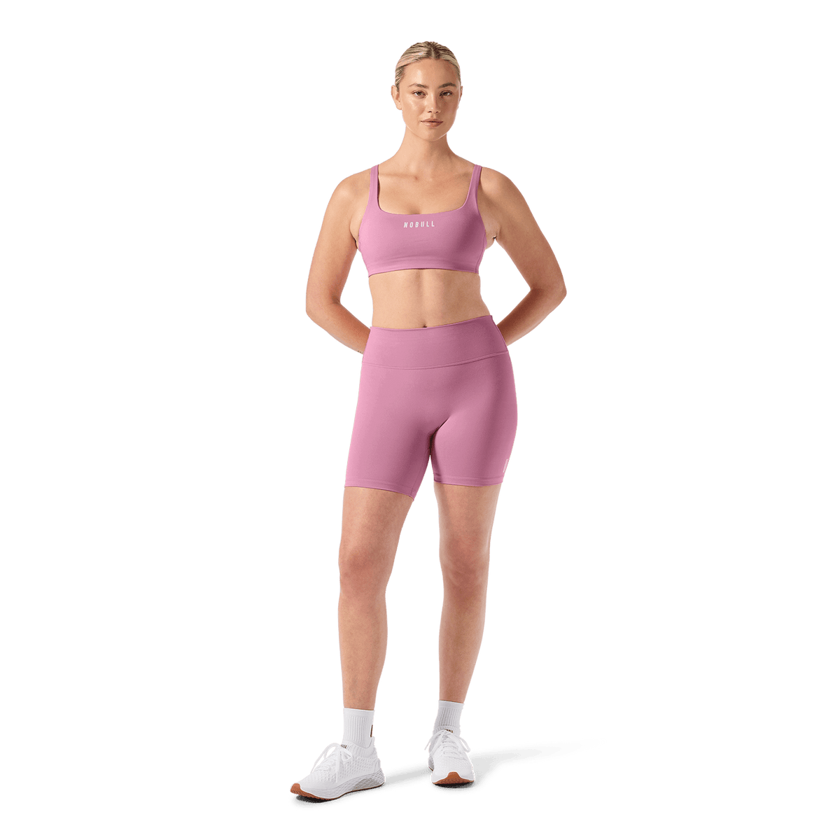 NOBULL Soft Pink NOBULL Matte Square Neck Sports Bra