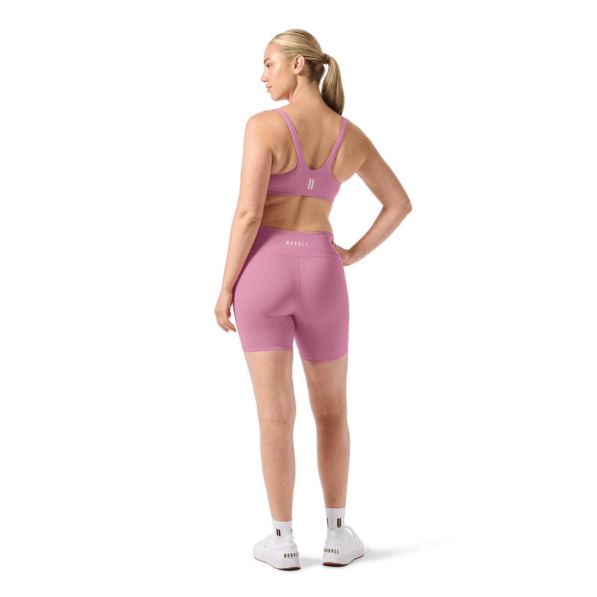 NOBULL Soft Pink NOBULL Matte Square Neck Sports Bra