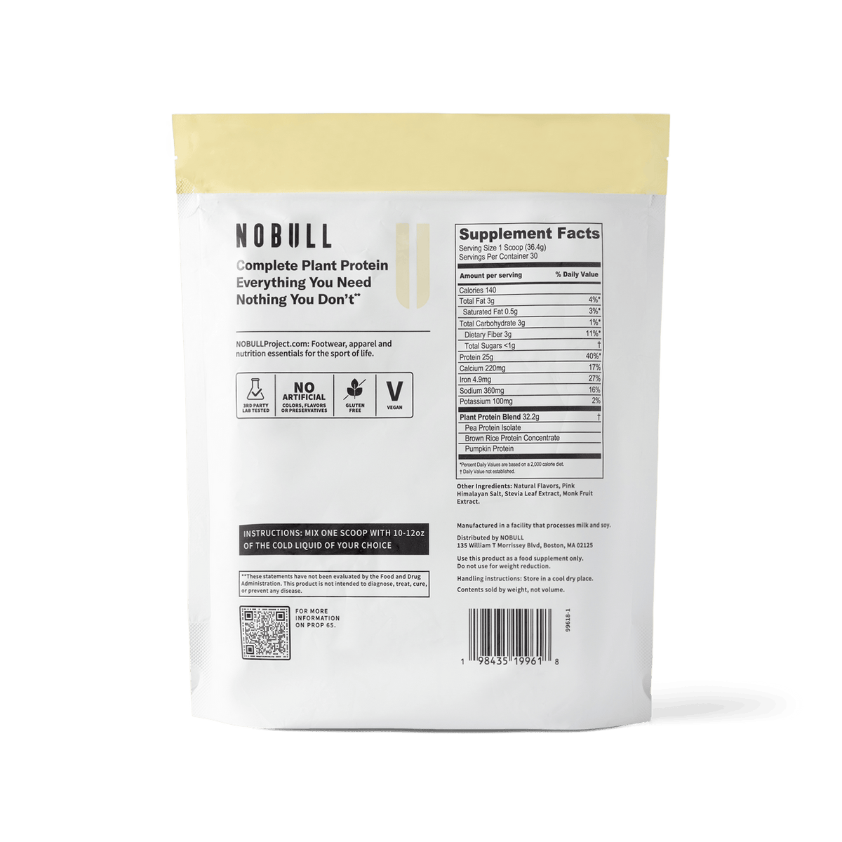 NOBULL Plant Protein | Vanilla  Nutrition