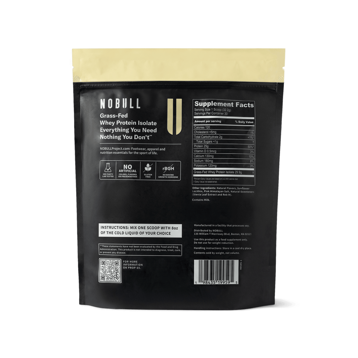NOBULL Grass-Fed Whey Protein Isolate | Vanilla  Nutrition