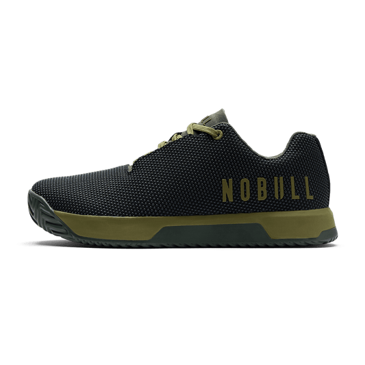 NOBULL Men's Jet Black Olive Drab Dark Army Outwork Edge Shoes