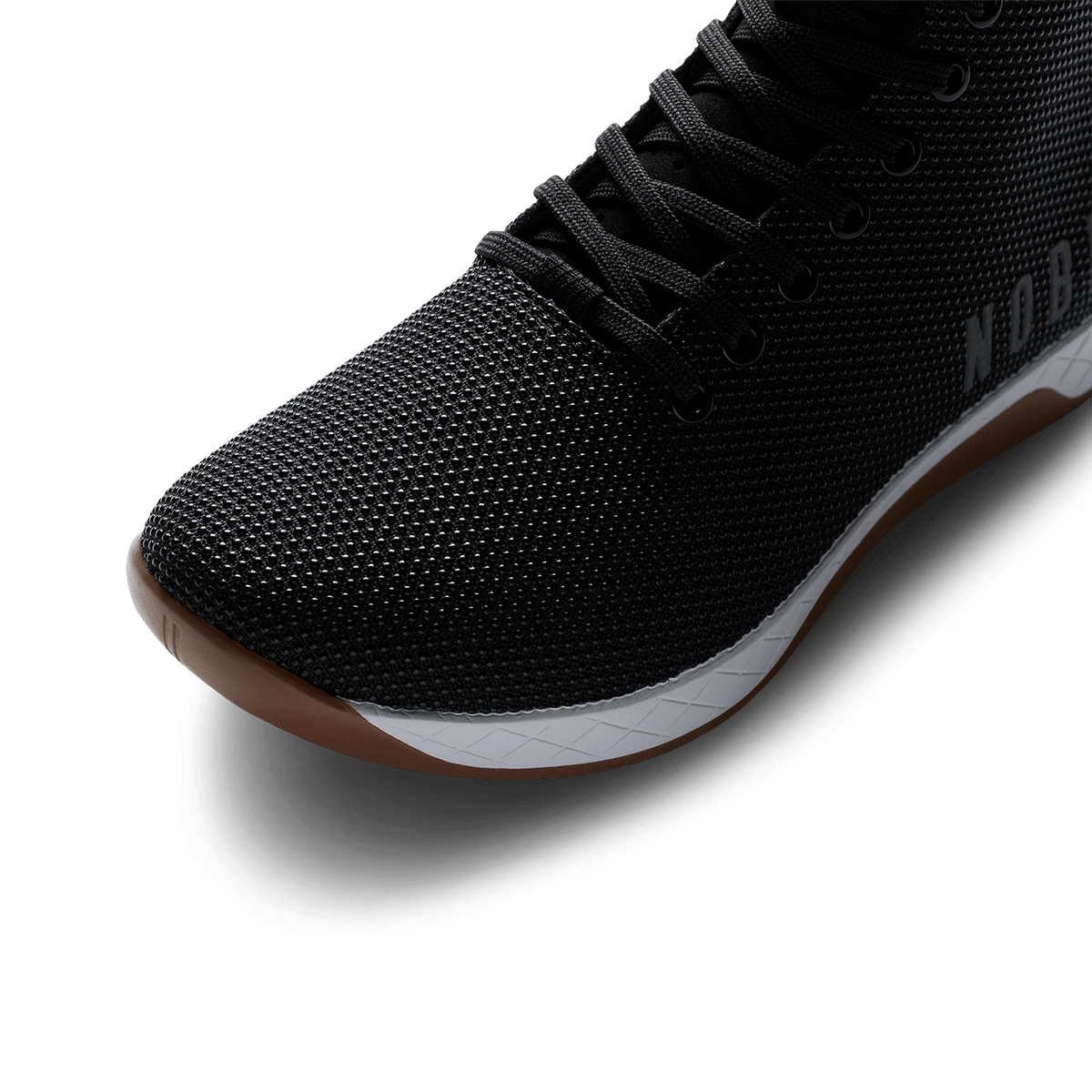 NOBULL Men's Black White Gum Outwork High-Top Shoes