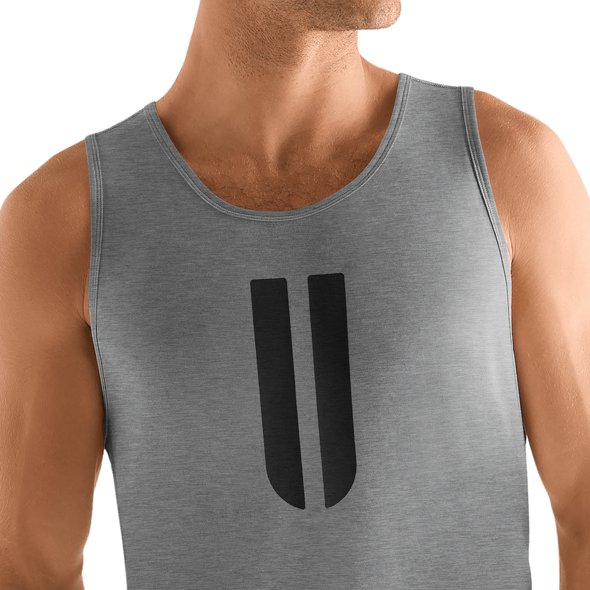 NOBULL Men's Heather Gray U Tank Top