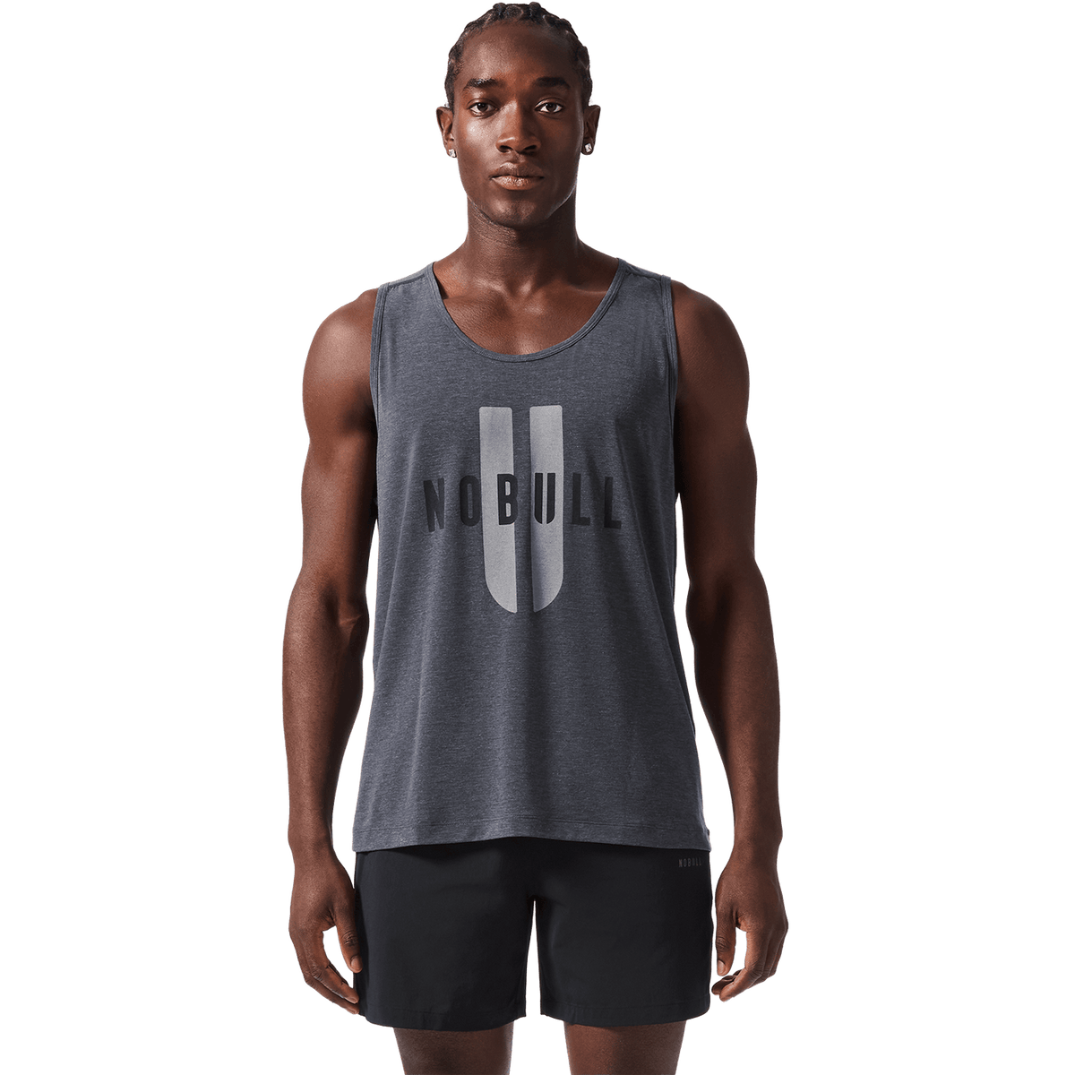 NOBULL Men's Charcoal Heather NOBULL U Tank Top