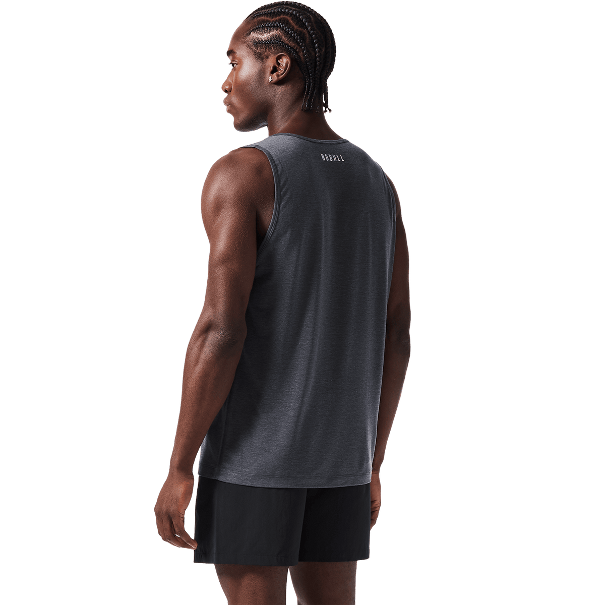 NOBULL Men's Charcoal Heather NOBULL U Tank Top