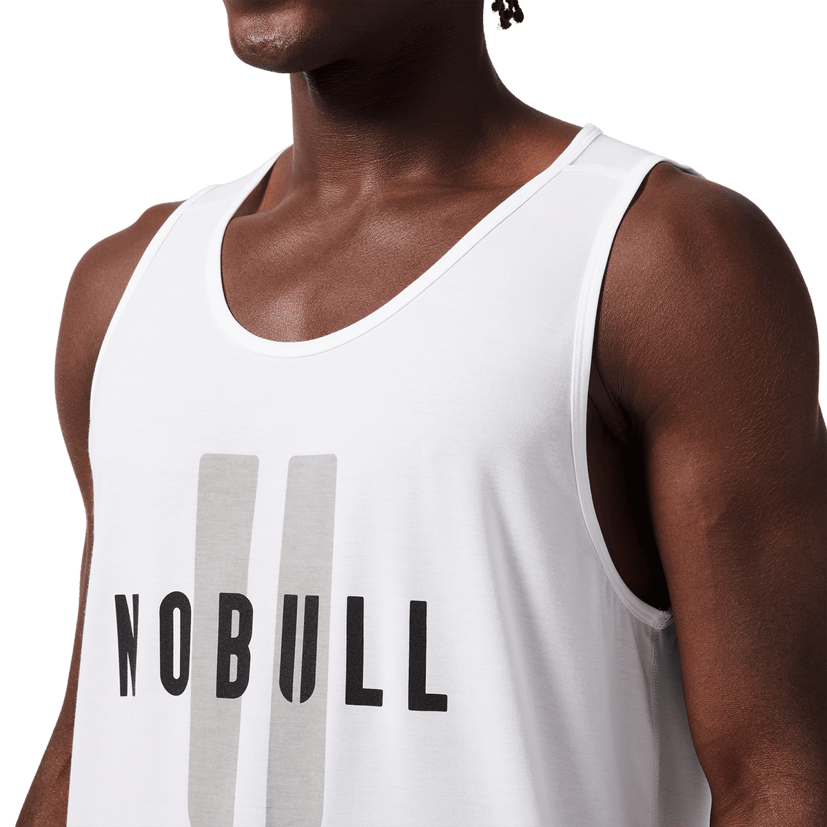 NOBULL Men's White NOBULL U Tank Top
