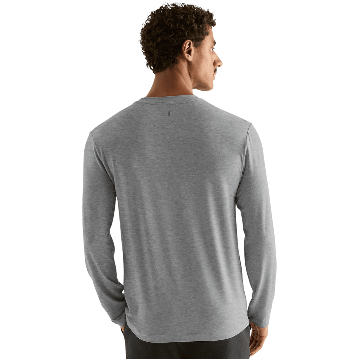 NOBULL Men's Heather Grey NOBULL Long Sleeve Tee