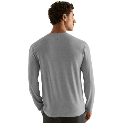 NOBULL Men's Heather Grey NOBULL Long Sleeve Tee