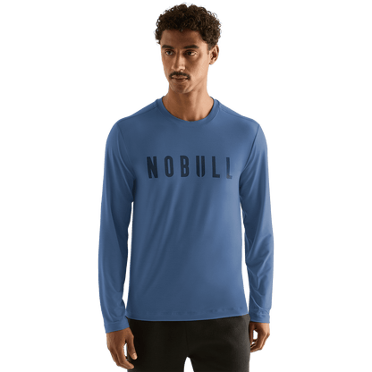 NOBULL Men's Coastal Blue NOBULL Long Sleeve Tee