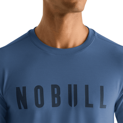 NOBULL Men's Coastal Blue NOBULL Long Sleeve Tee