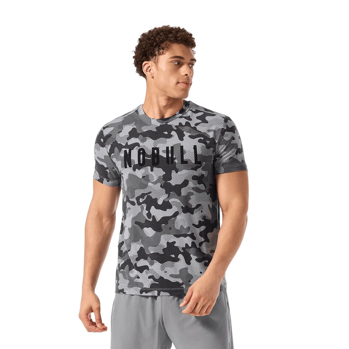 NOBULL Men's Dark Gray Camo NOBULL Tee