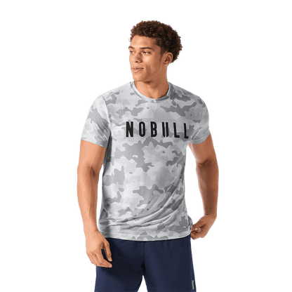 NOBULL Men's Light Gray Camo NOBULL Tee