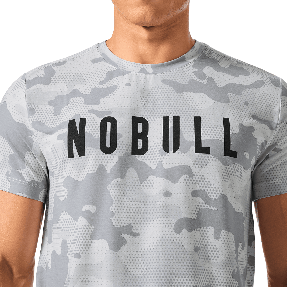 NOBULL Men's Light Gray Camo NOBULL Tee