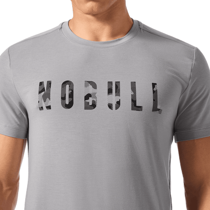 NOBULL Men's Gray Camo Fill NOBULL Tee