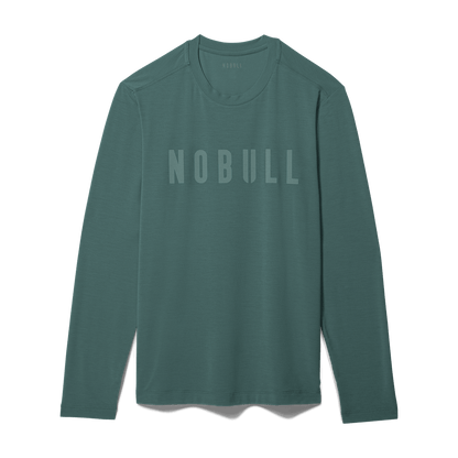 NOBULL Men's Silver Pine NOBULL Long Sleeve Tee