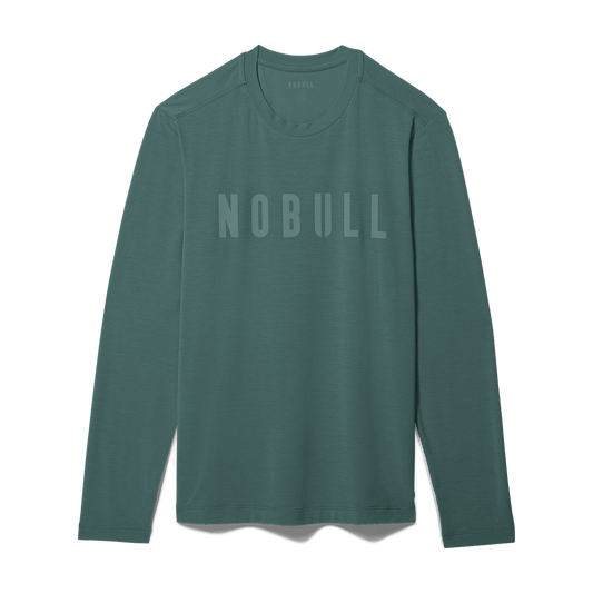NOBULL Men's Silver Pine NOBULL Long Sleeve Tee