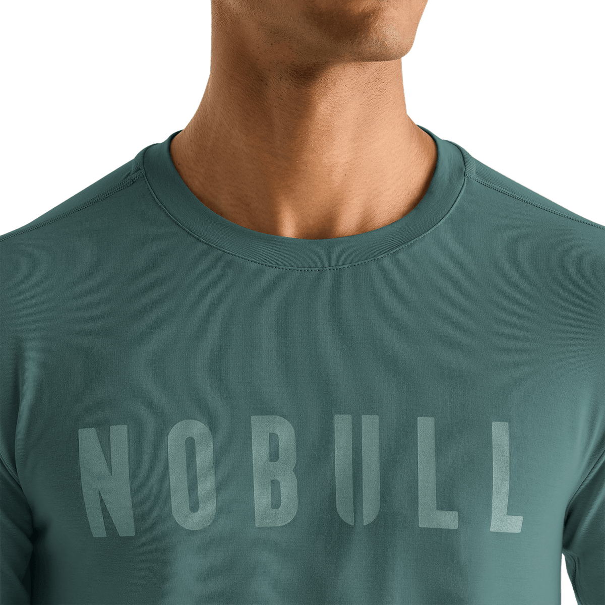 NOBULL Men's Silver Pine NOBULL Long Sleeve Tee
