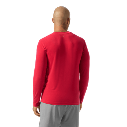 NOBULL Men's Equestrian Red NOBULL Long Sleeve Tee