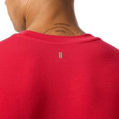 NOBULL Men's Equestrian Red NOBULL Long Sleeve Tee