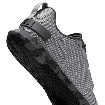 NOBULL Women's Gray Jungle Camo Outwork Flex Shoes
