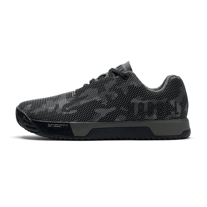 NOBULL Women's Gray Jungle Camo Outwork Edge Shoes
