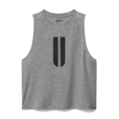 NOBULL Women's Heather Grey U Muscle Tank Top