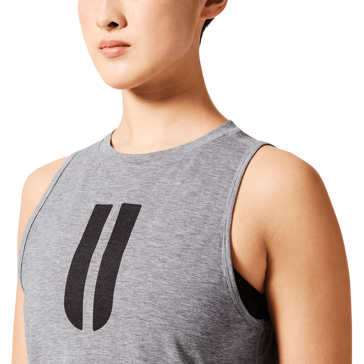 NOBULL Women's Heather Grey U Muscle Tank Top