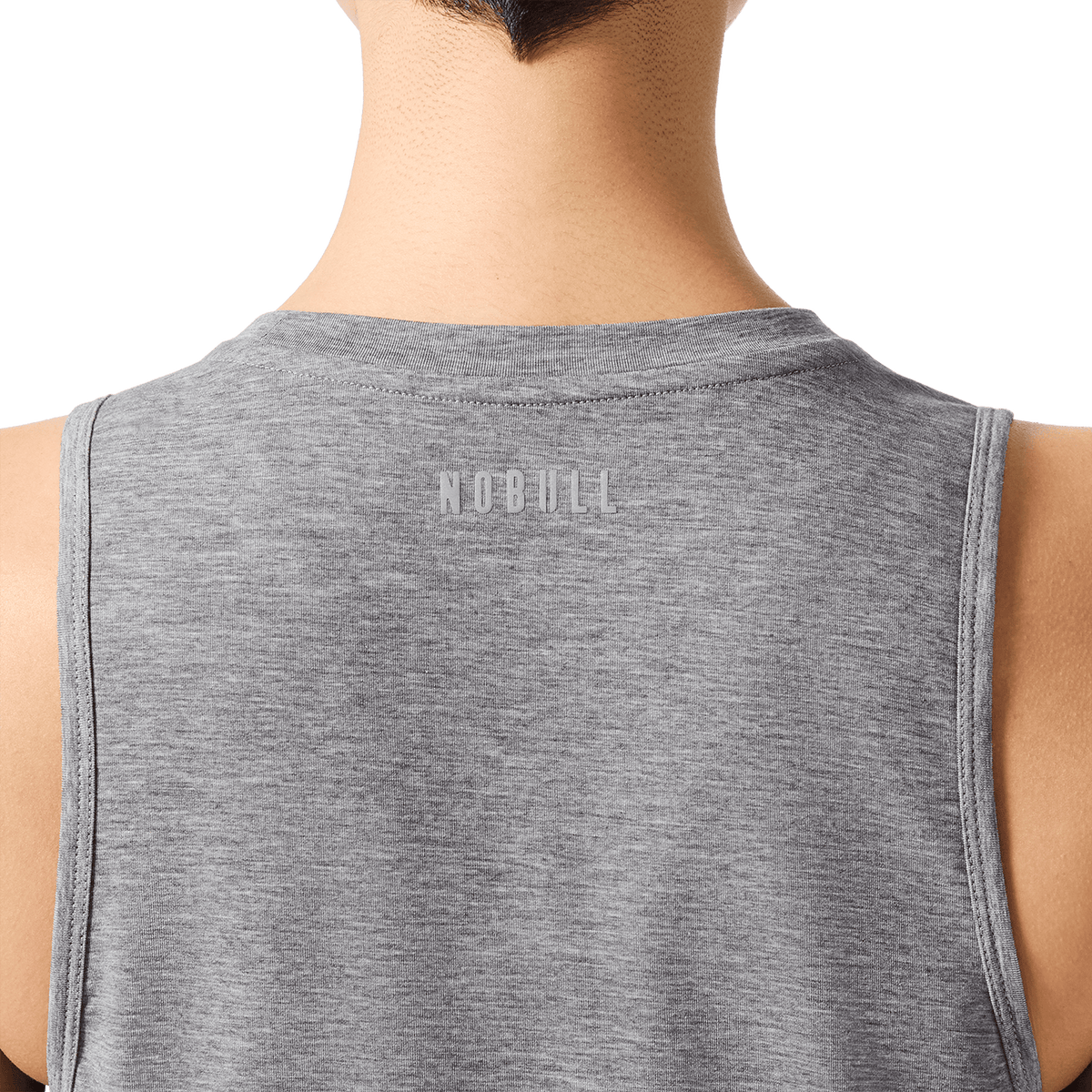 NOBULL Women's Heather Grey U Muscle Tank Top
