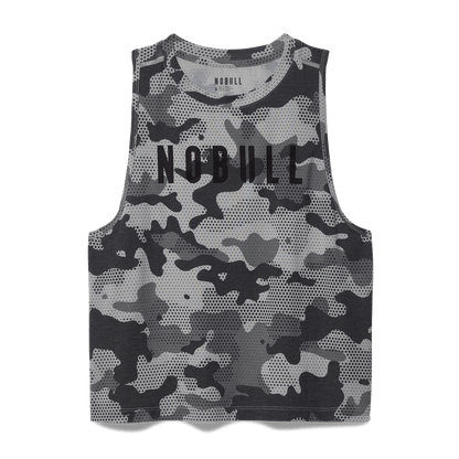 NOBULL Women's Dark Gray Camo NOBULL Muscle Tank Top