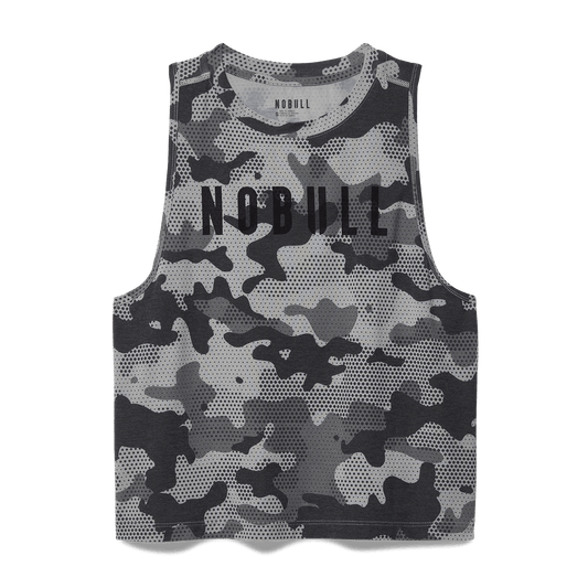 NOBULL Women's Dark Gray Camo NOBULL Muscle Tank Top