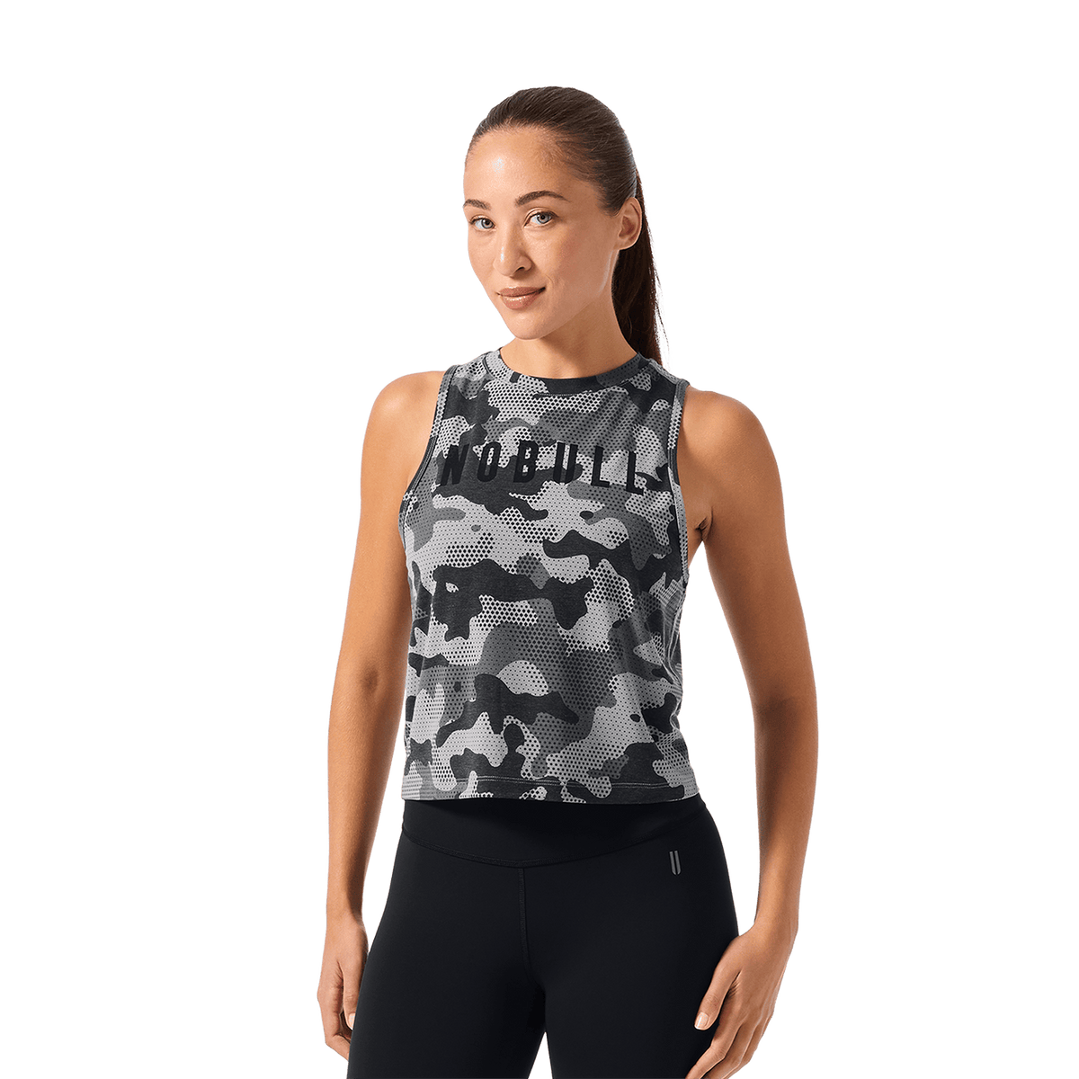 NOBULL Women's Dark Gray Camo NOBULL Muscle Tank Top