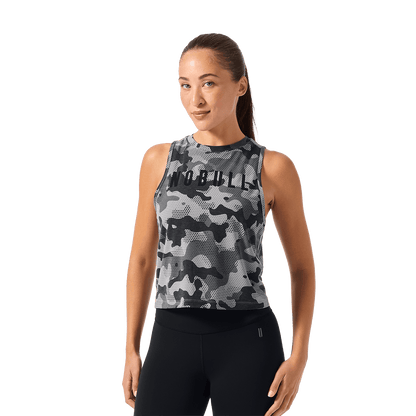 NOBULL Women's Dark Gray Camo NOBULL Muscle Tank Top