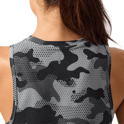 NOBULL Women's Dark Gray Camo NOBULL Muscle Tank Top