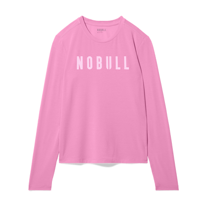 NOBULL Women's Soft Pink NOBULL Long Sleeve Tee