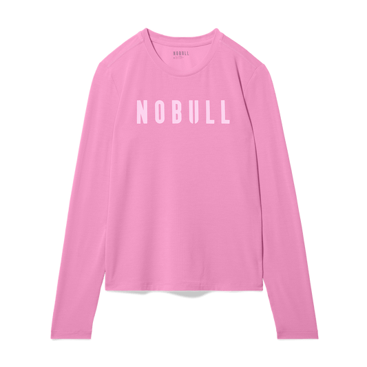 NOBULL Women's Soft Pink NOBULL Long Sleeve Tee
