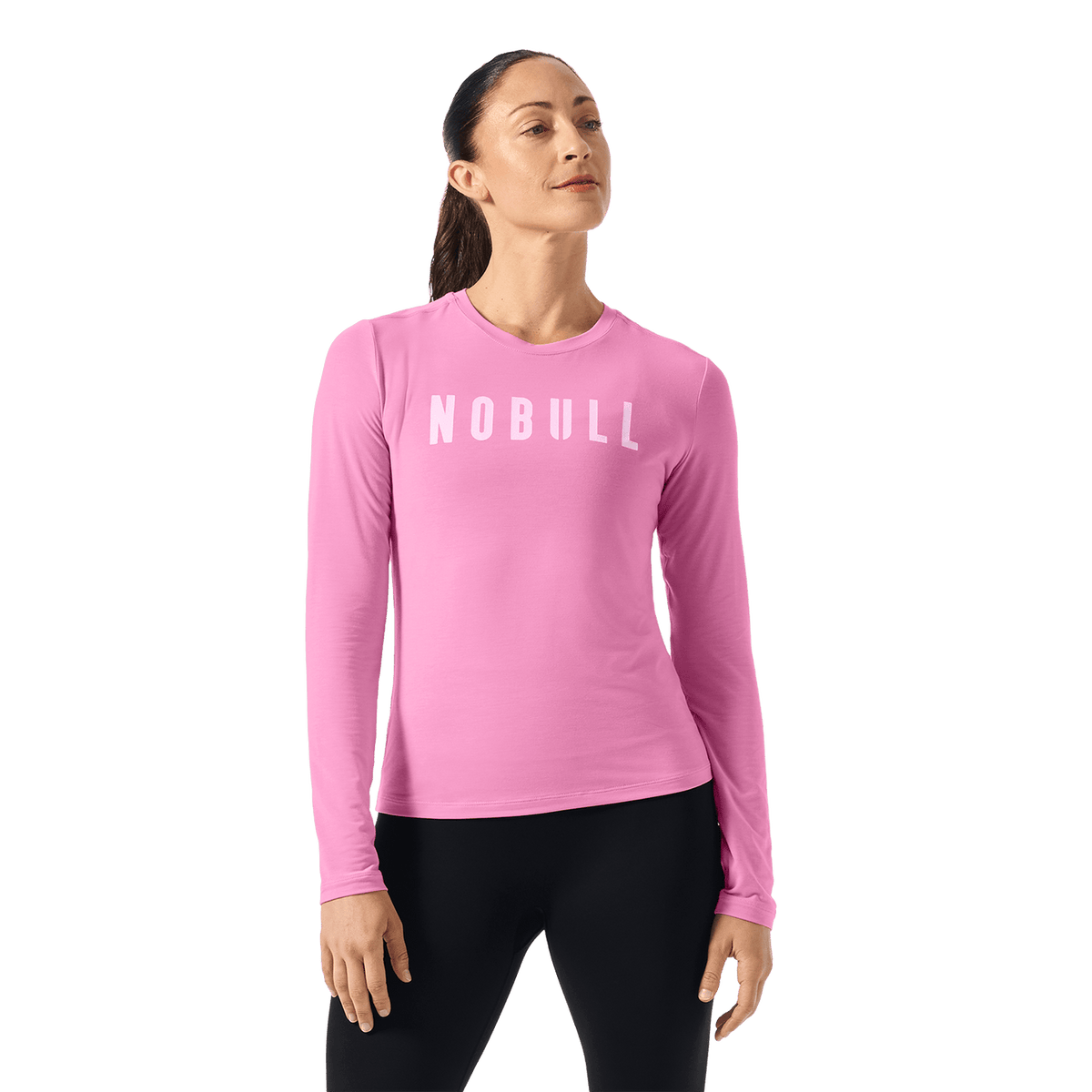 NOBULL Women's Soft Pink NOBULL Long Sleeve Tee