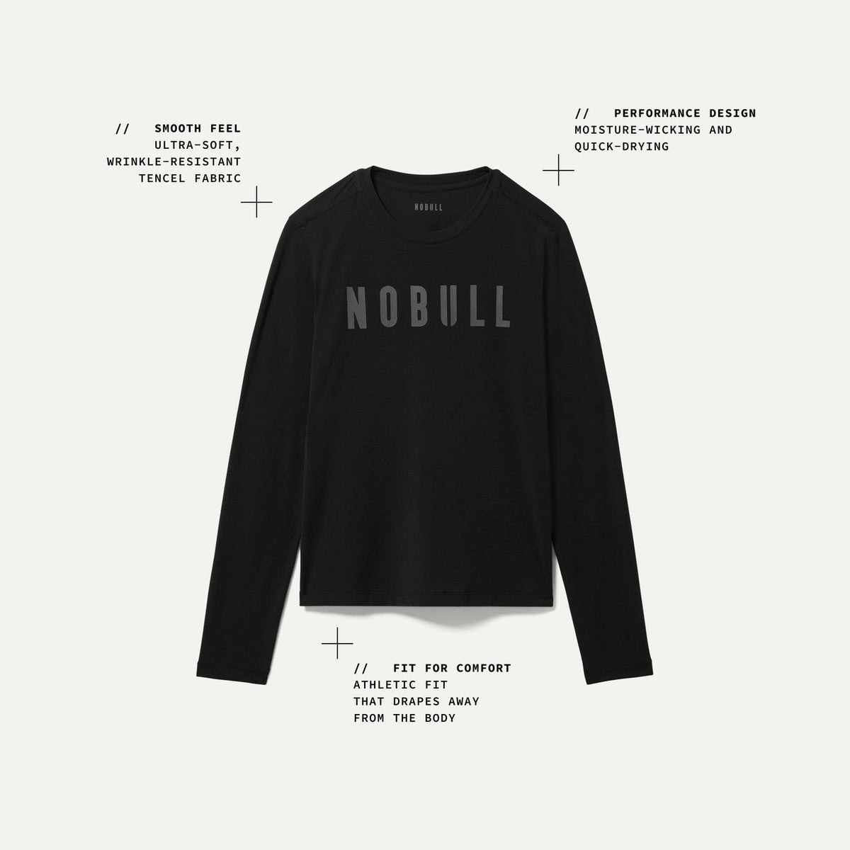 NOBULL Women's Soft Pink NOBULL Long Sleeve Tee