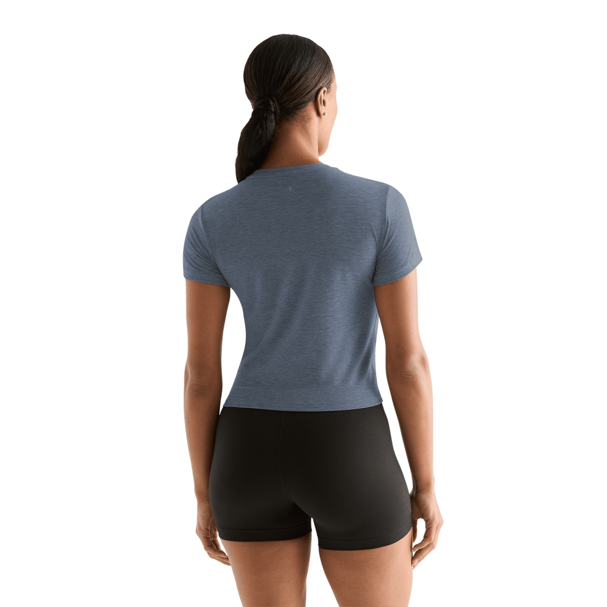 NOBULL Women's Dusty Blue Heather NOBULL Fitted Tee