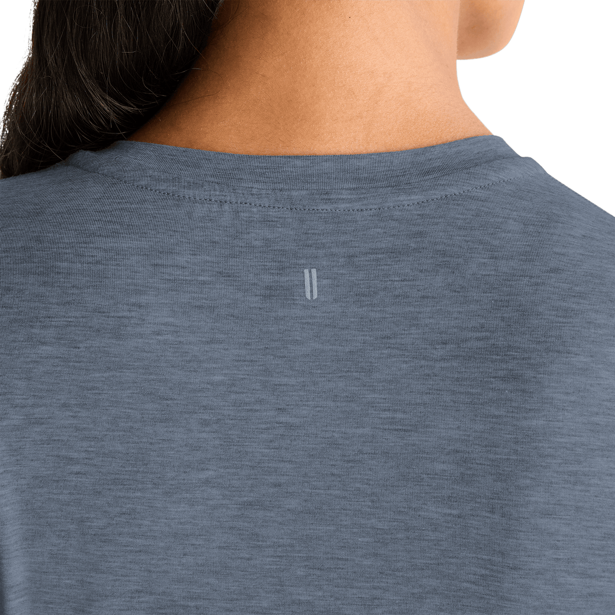 NOBULL Women's Dusty Blue Heather NOBULL Fitted Tee