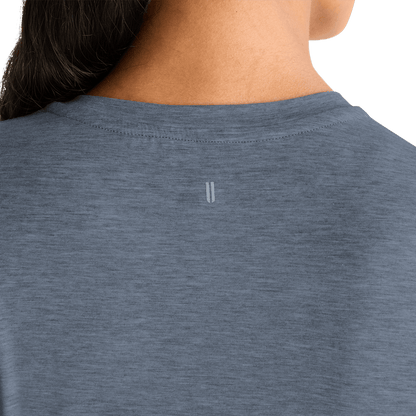 NOBULL Women's Dusty Blue Heather NOBULL Fitted Tee